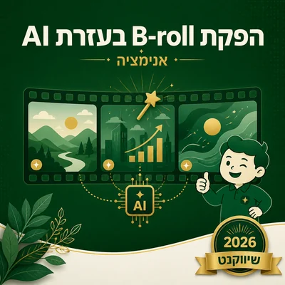 דוגמה להפקת B-roll בעזרת AI של שיווקנט