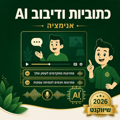 דוגמה לכתוביות ודיבוב AI של שיווקנט