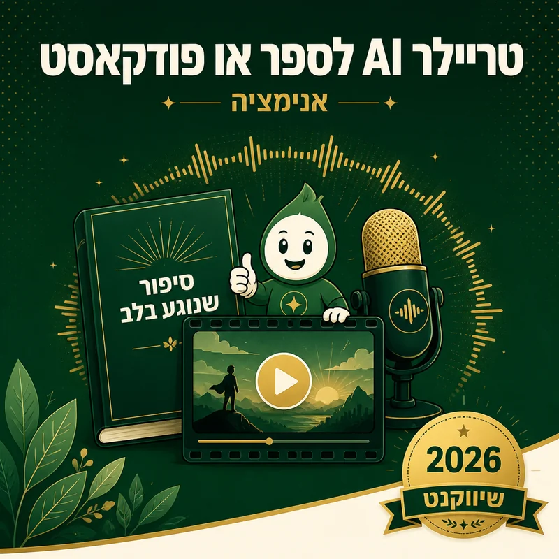 הפקת טריילר AI לספר או פודקאסט של שיווקנט