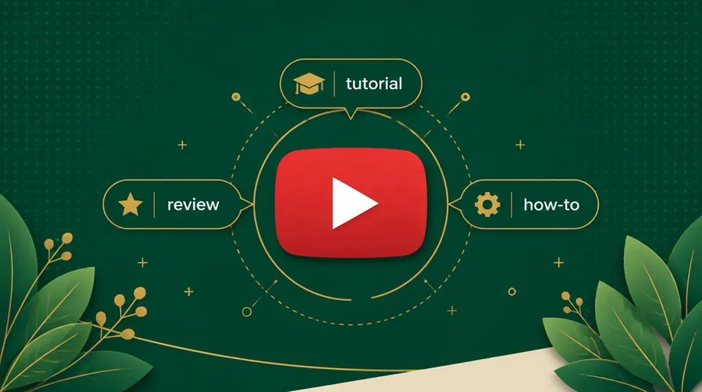 תרשים: כפתור YouTube עם שלוש ענני תגיות - tutorial, review, how-to