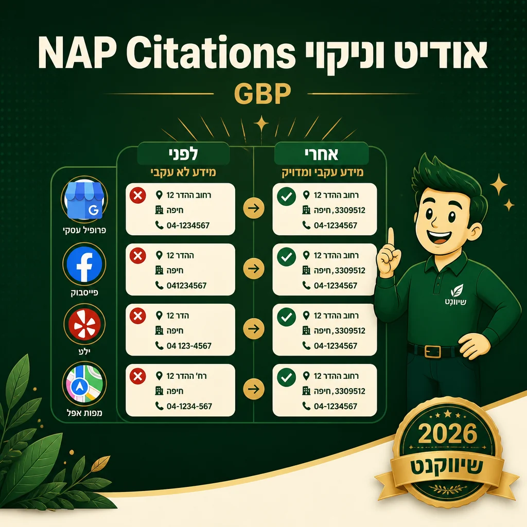 אודיט וניקוי ציטוטים NAP בדירקטוריות מקומיות