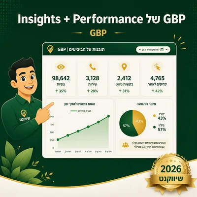 ניטור Insights ו-Performance של GBP - דוחות חודשיים