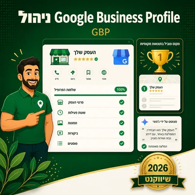 ניהול ואופטימיזציה של Google Business Profile - דשבורד ניהול כרטיס עסק בגוגל