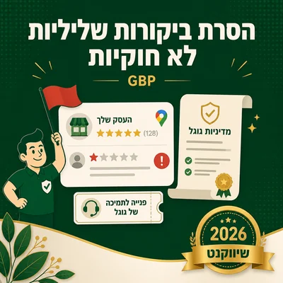 הסרת ביקורות שליליות לא חוקיות מ-Google Business Profile