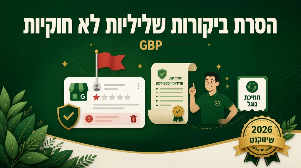 הסרת ביקורות שליליות לא חוקיות מ-Google Business Profile