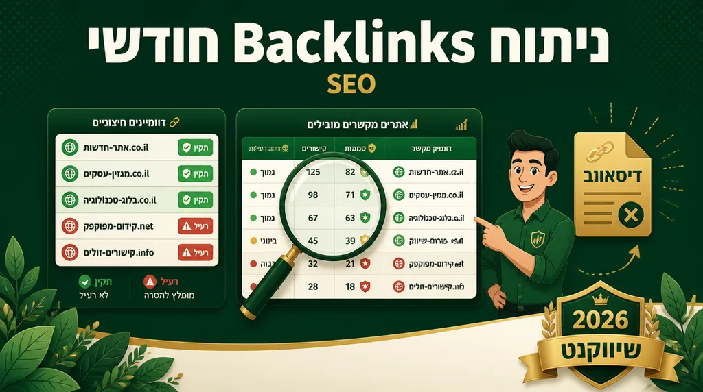 ניתוח Backlinks חודשי בדוח GSC Links - ארתור קלנדרוב