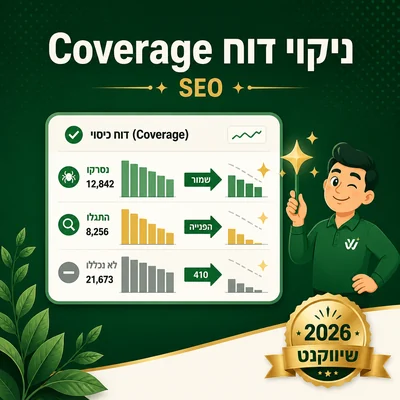 ניקוי דוח Coverage ב-Google Search Console ותיקון שגיאות אינדוקס
