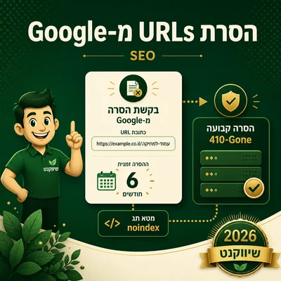 הסרת URLs ותכנים רגישים מאינדקס Google דרך Removals tool