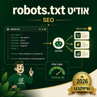 אודיט ותיקון קובץ robots.txt לפי דוחות Google Search Console