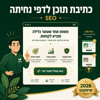 כתיבת תוכן לדף נחיתה ממיר