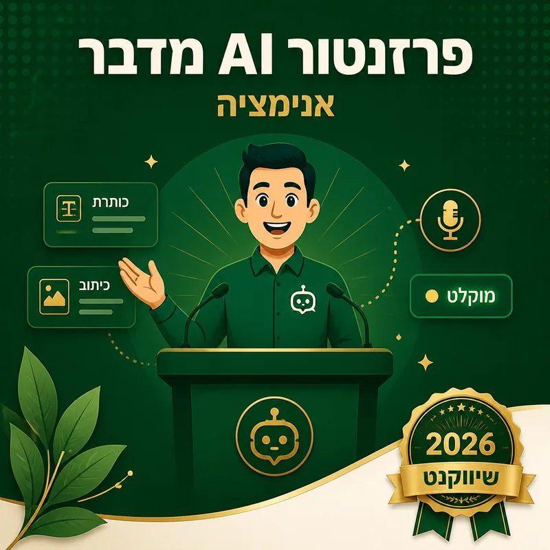פרזנטור AI מדבר - שיווקנט