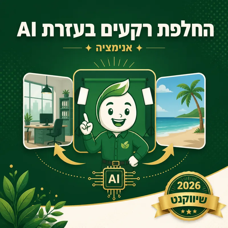 החלפת רקעים בעזרת AI - שיווקנט