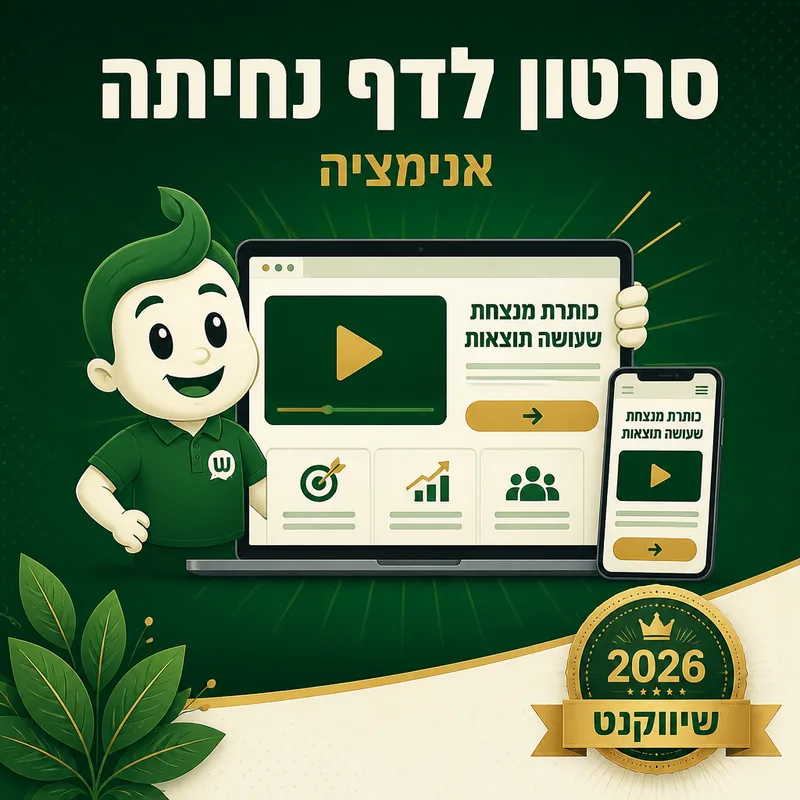 סרטון לדף נחיתה - שיווקנט