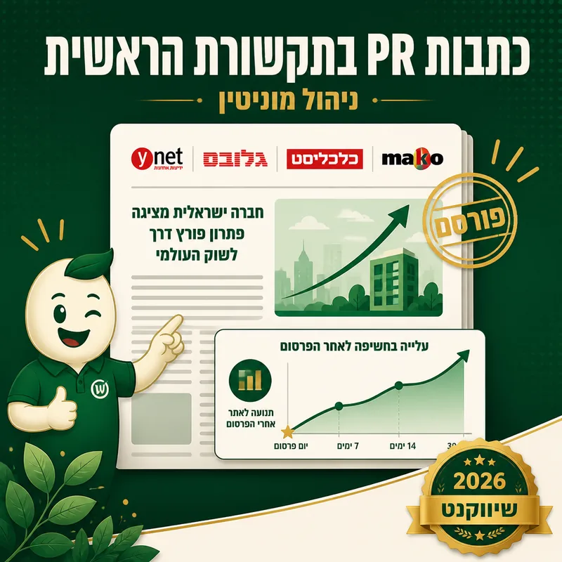 כתבות PR בתקשורת הראשית - שיווקנט