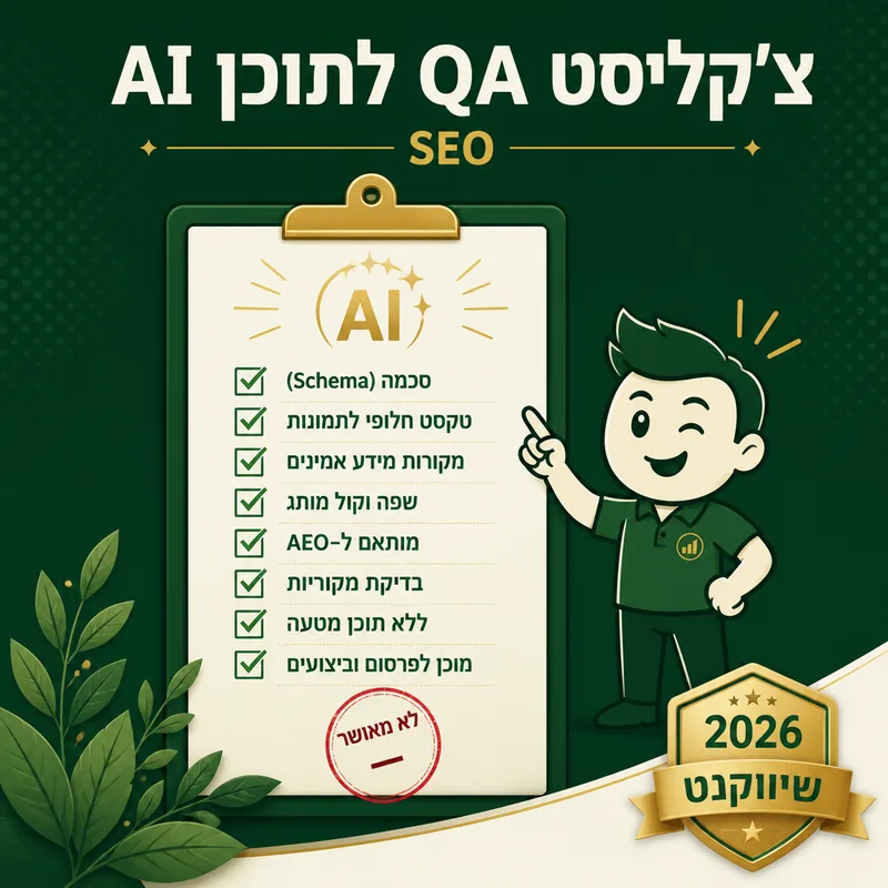 צ׳קליסט QA לתוכן AI - שיווקנט