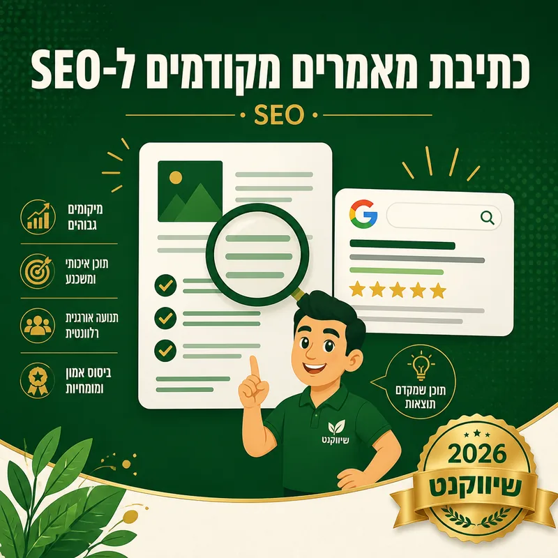 כתיבת מאמרים מקודמים ל-SEO - שיווקנט