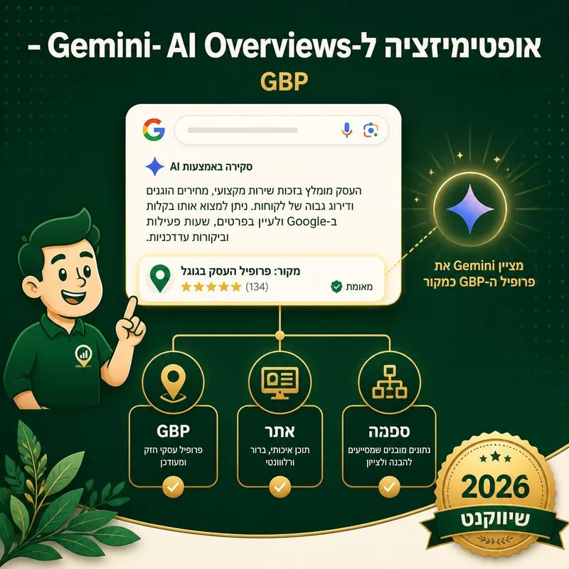 אופטימיזציה ל-AI Overviews ו-Gemini - שיווקנט