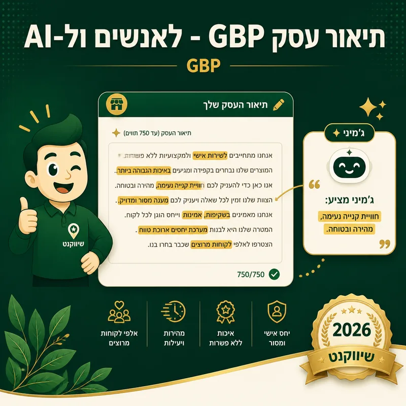 תיאור עסק GBP - לאנשים ול-AI - שיווקנט