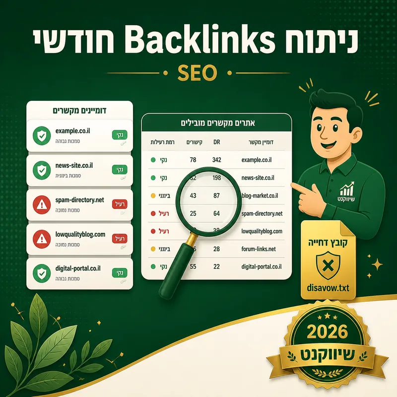 ניתוח Backlinks חודשי - שיווקנט