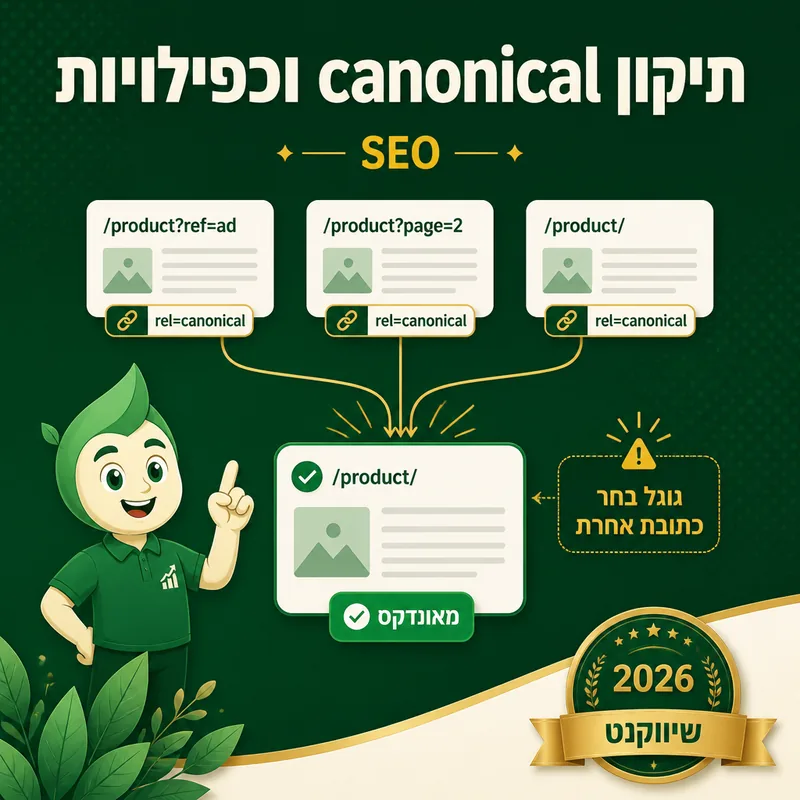 תיקון canonical וכפילויות - שיווקנט