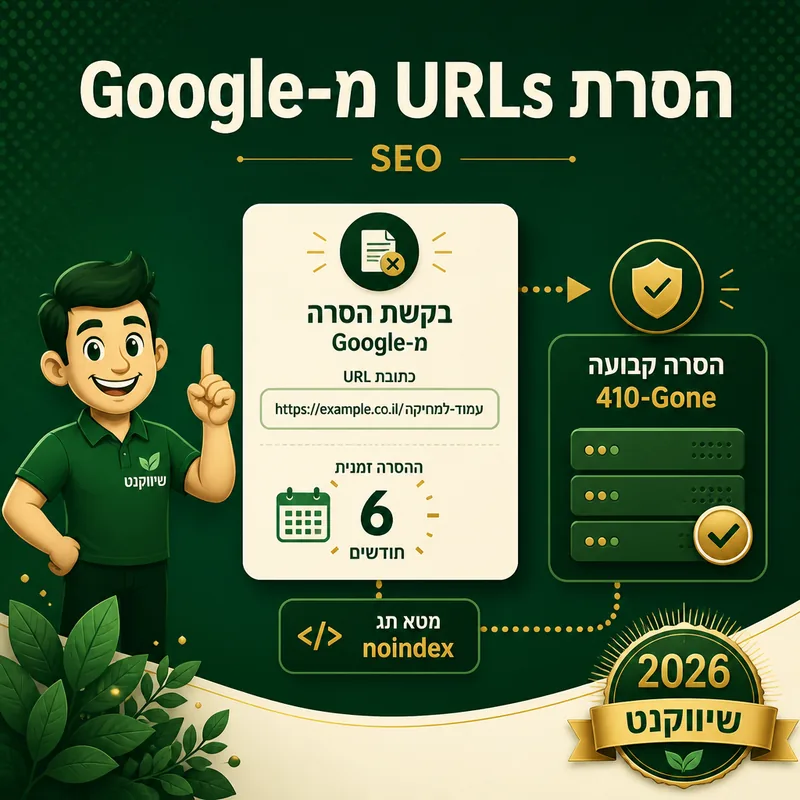 הסרת URLs מ-Google - שיווקנט