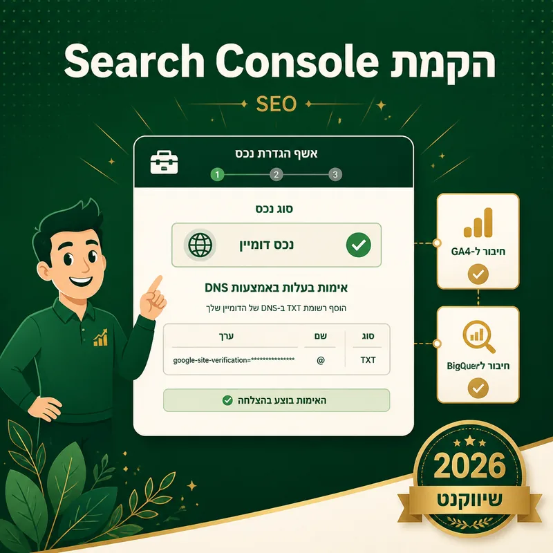 הקמת Search Console - שיווקנט