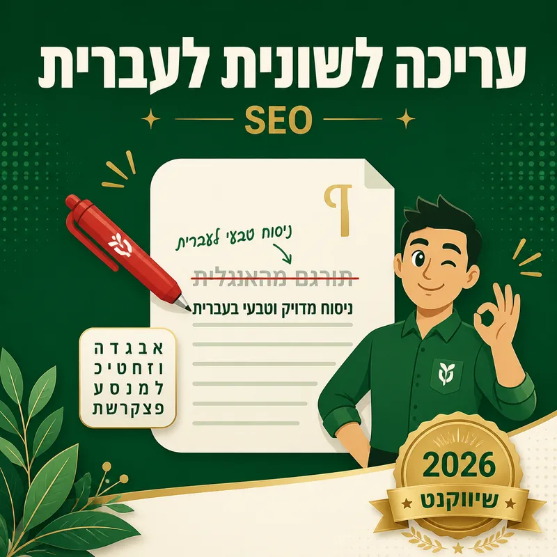 עריכה לשונית לעברית - שיווקנט