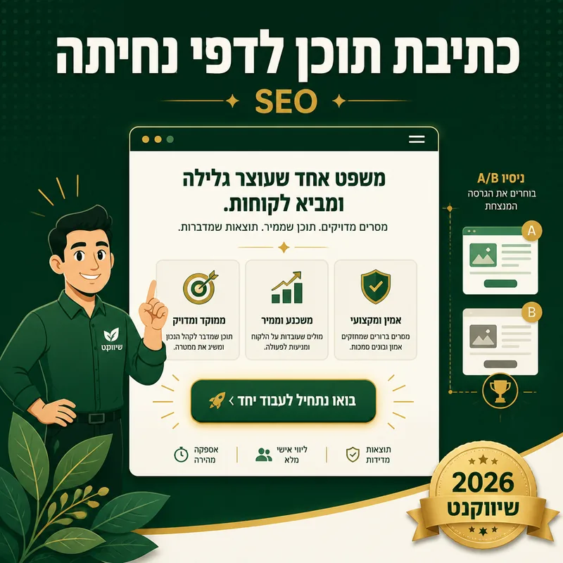 כתיבת תוכן לדפי נחיתה - שיווקנט