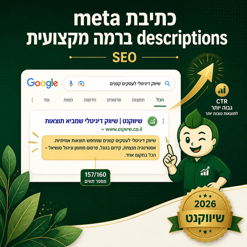 כתיבת meta descriptions ברמה מקצועית - שיווקנט