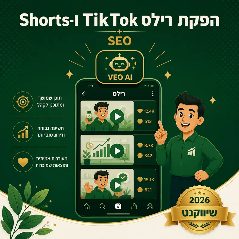 הפקת רילס Shorts ו-TikTok - שיווקנט
