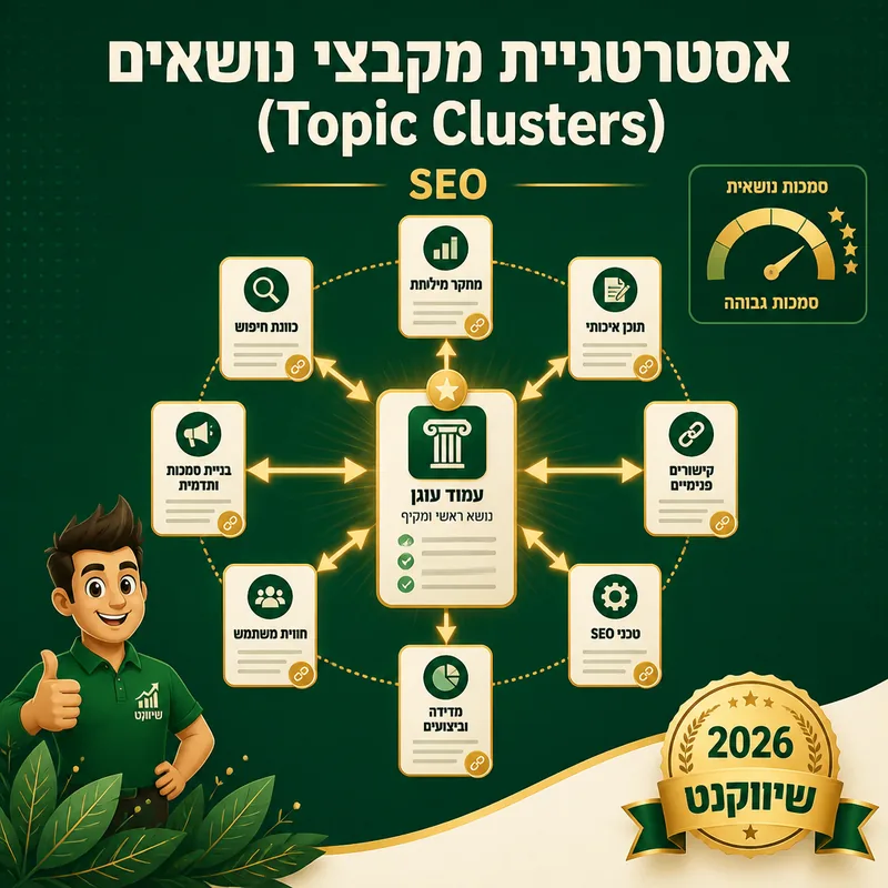 אסטרטגיית מקבצי נושאים (Topic Clusters) - שיווקנט