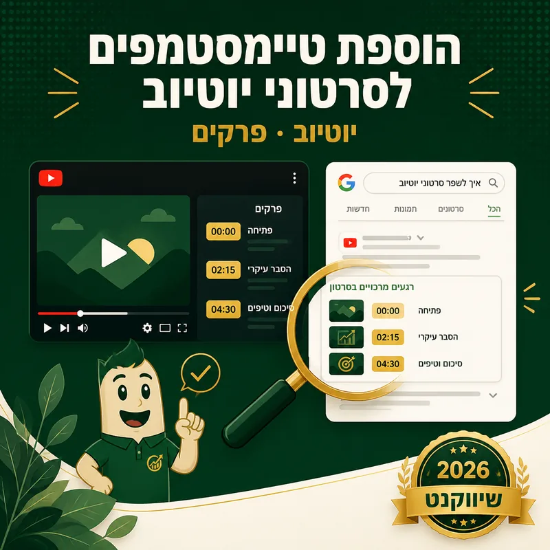 הוספת טיימסטמפים לסרטוני יוטיוב - שיווקנט