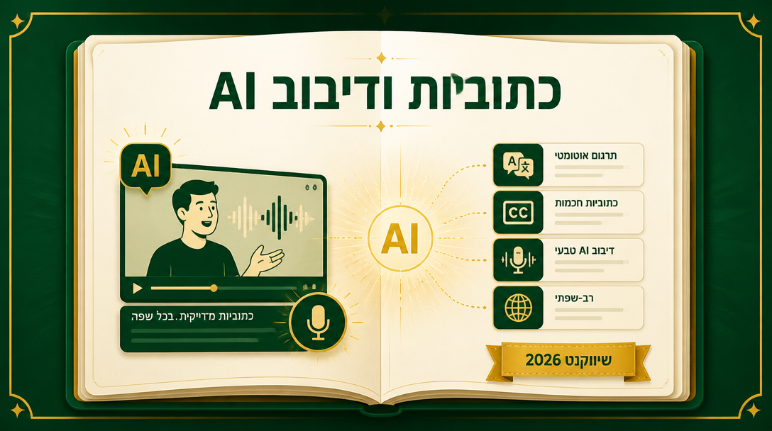 כתוביות ודיבוב AI