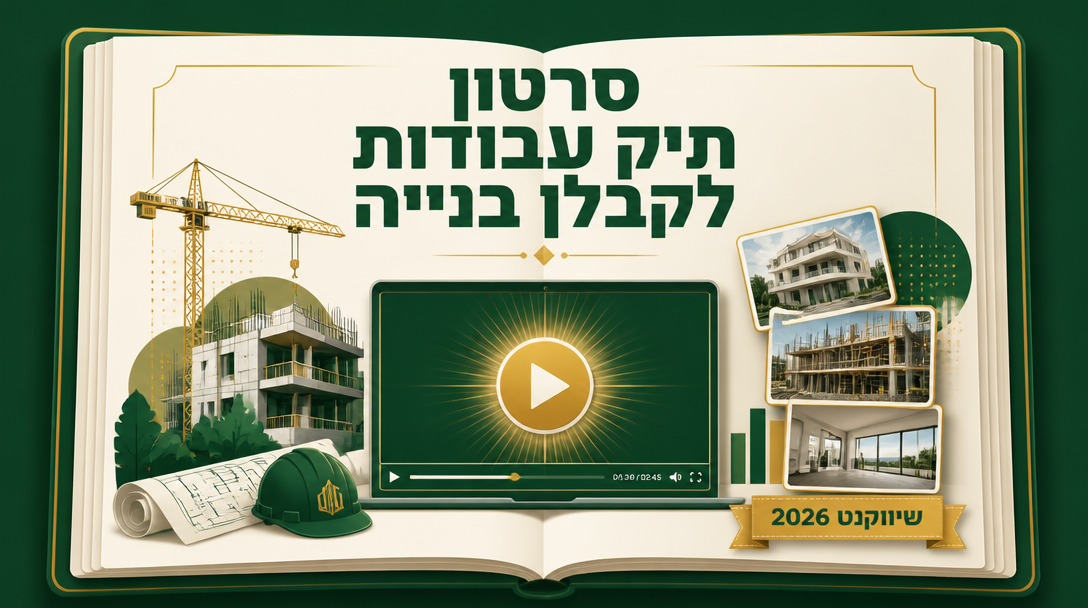 סרטון תיק עבודות לקבלן בנייה