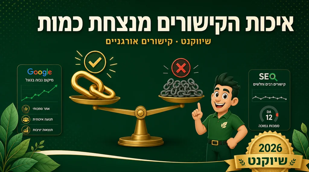 איכות הקישורים מנצחת כמות בקידום אתרים