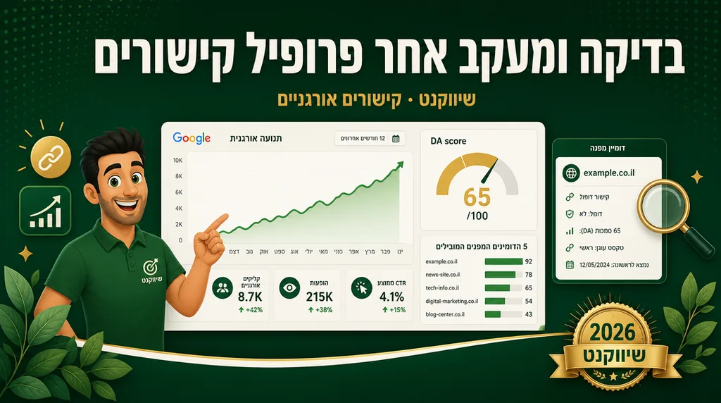 בדיקה ומעקב אחר פרופיל קישורים ב-Search Console