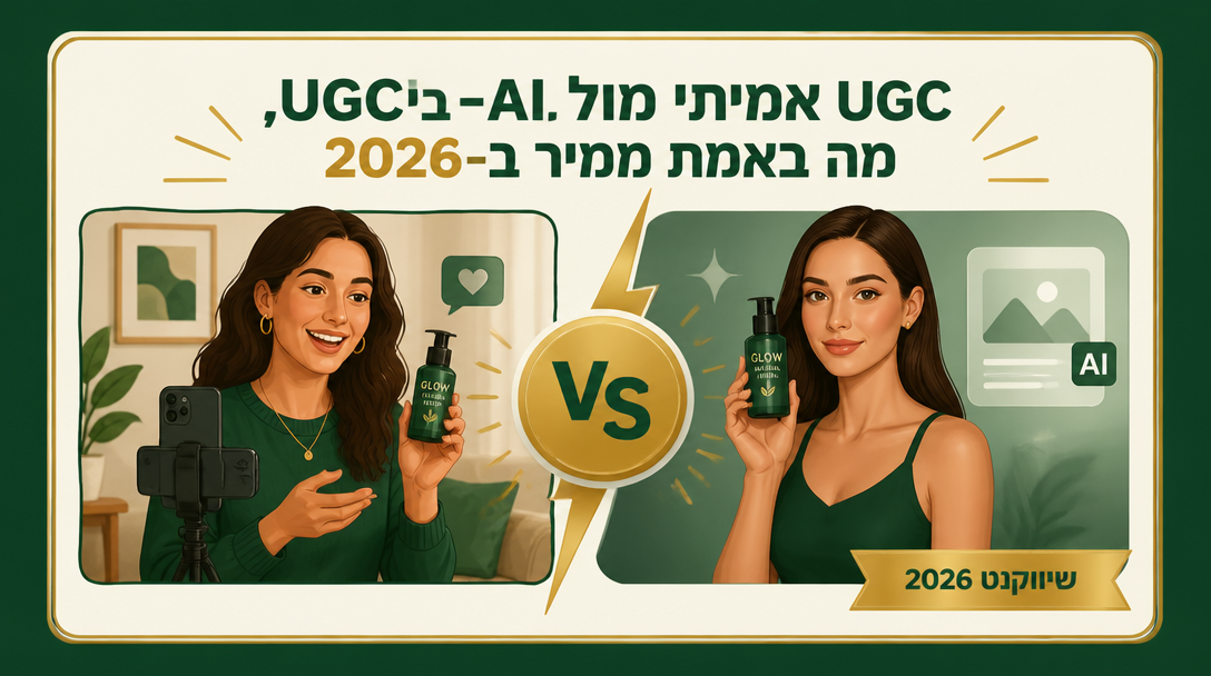 UGC אמיתי מול UGC ב-AI, מה באמת ממיר ב-2026