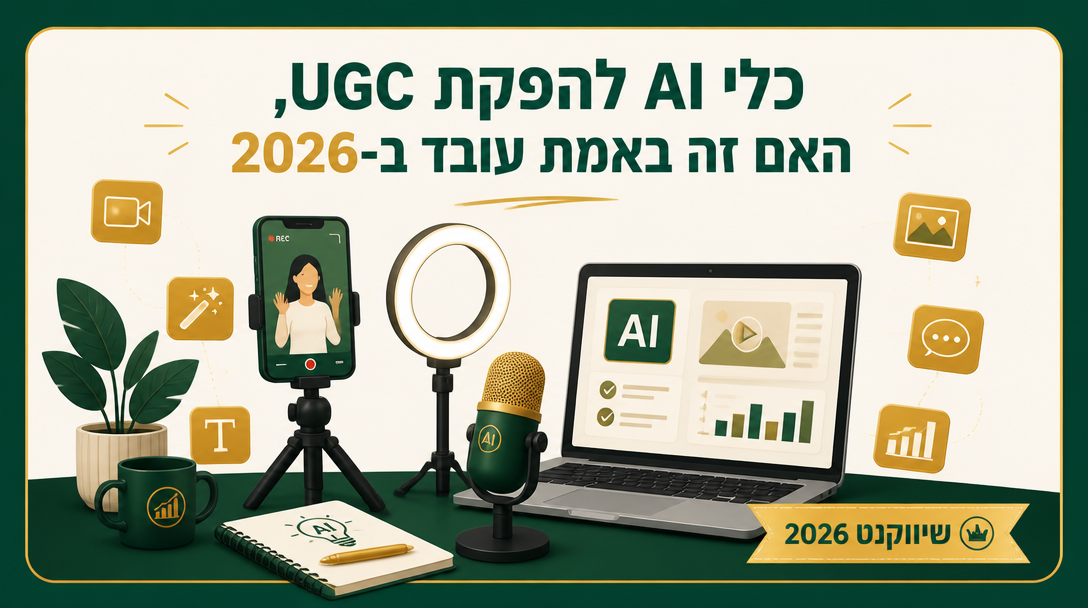 כלי AI להפקת UGC, האם זה באמת עובד ב-2026