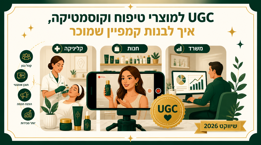 קליפ UGC לקוסמטיקה, תקריב על תוצאת לפני ואחרי של עור פנים