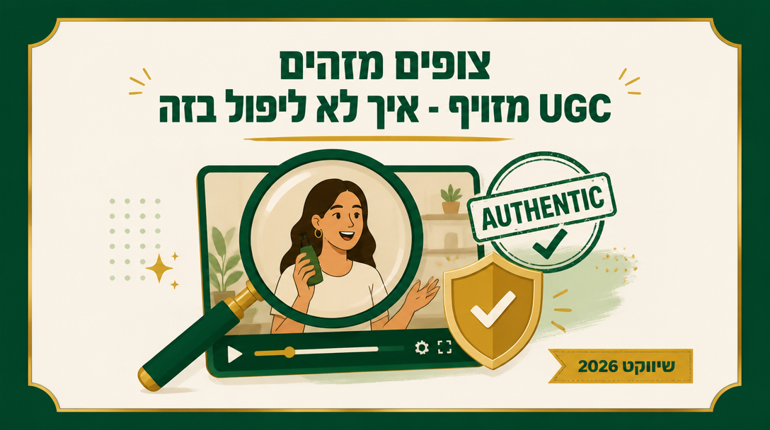צופה ישראלי בטלפון מזהה UGC מזויף לפי סצנה נקייה מדי
