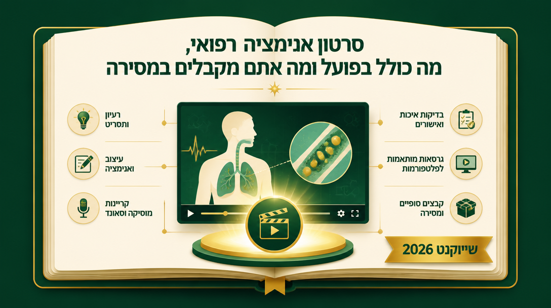 סרטון אנימציה רפואי, מה כולל בפועל ומה אתם מקבלים במסירה