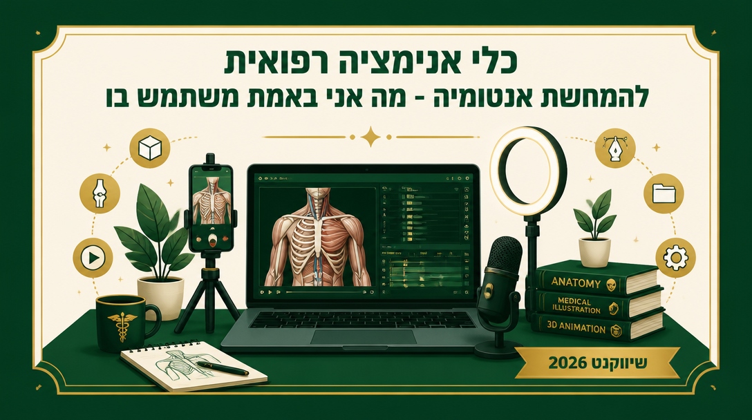 כלי אנימציה רפואית להמחשת אנטומיה - מה אני באמת משתמש בו