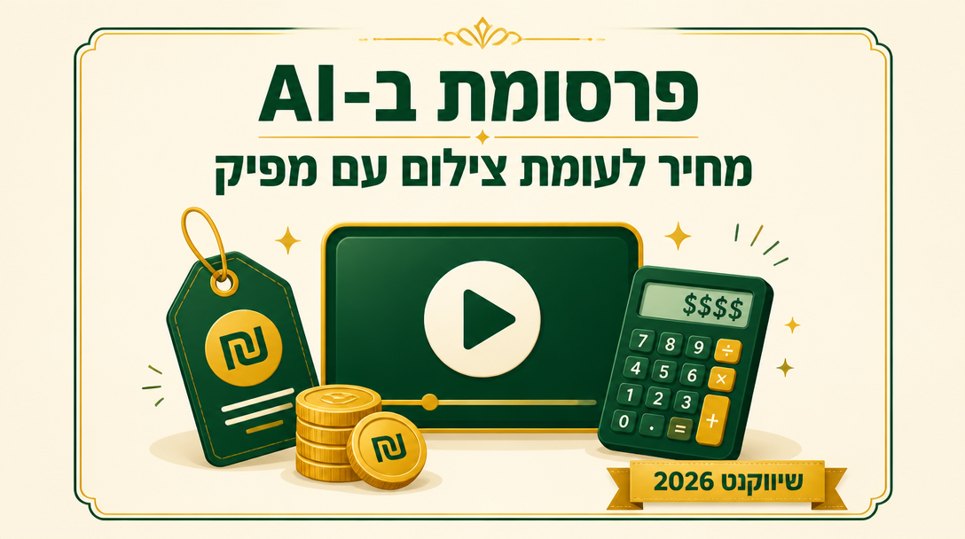 פרסומת ב-AI מחיר לעומת צילום עם מפיק