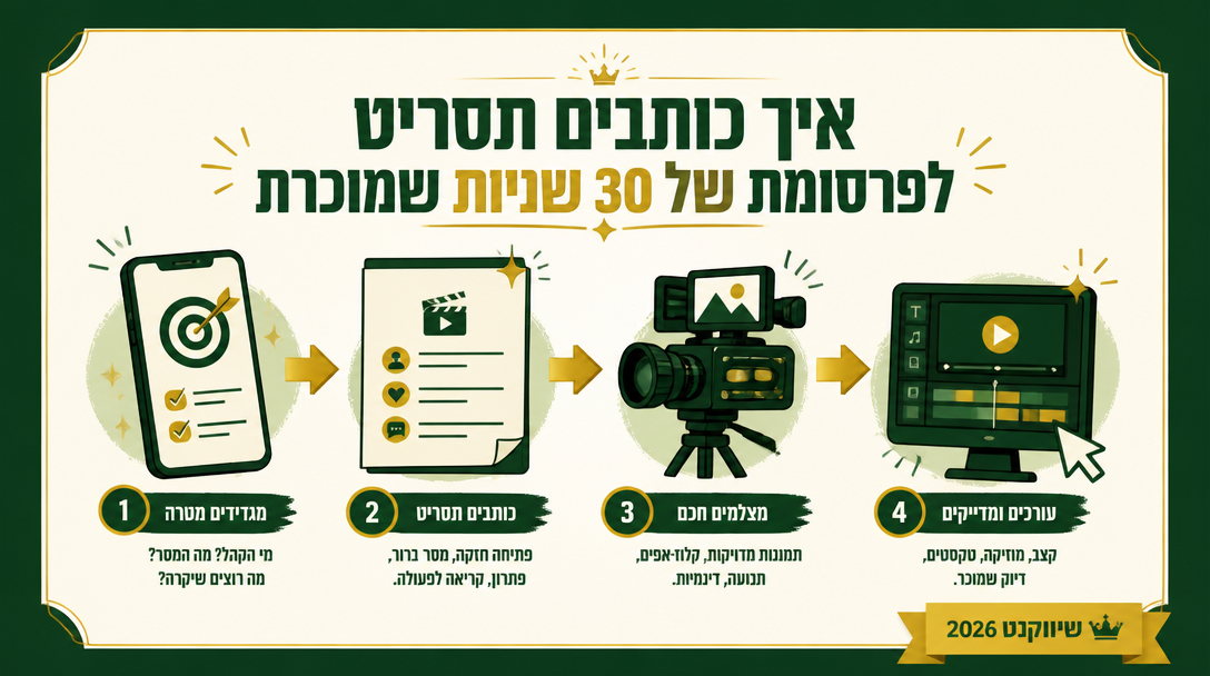 איך כותבים תסריט לפרסומת של 30 שניות שמוכרת