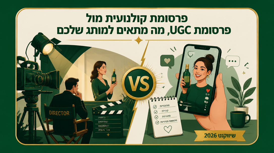 פרסומת קולנועית מול פרסומת UGC, מה מתאים למותג שלכם