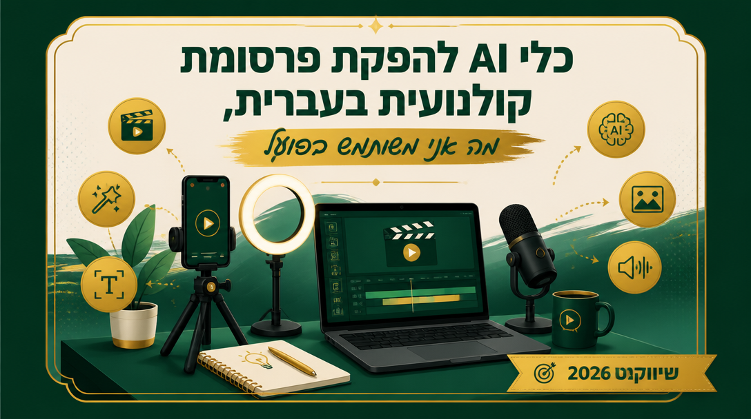 כלי AI להפקת פרסומת קולנועית בעברית, מה אני משתמש בפועל