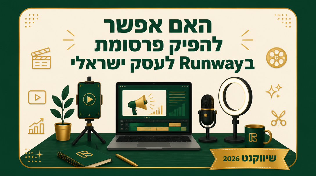 האם אפשר להפיק פרסומת ב-Runway לעסק ישראלי