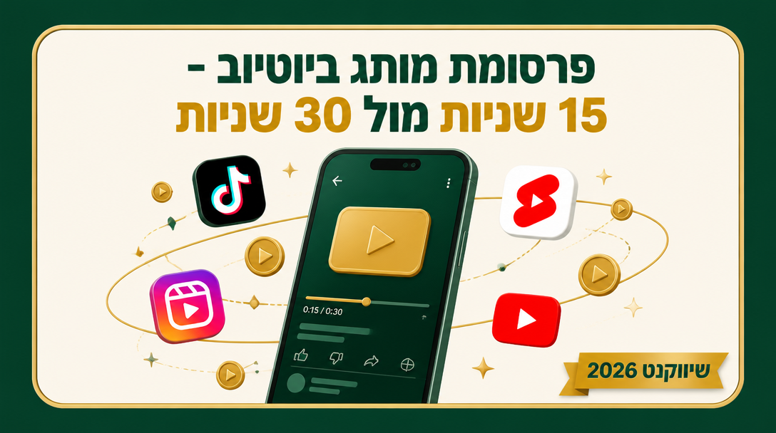 פרסומת מותג ביוטיוב - 15 שניות מול 30 שניות