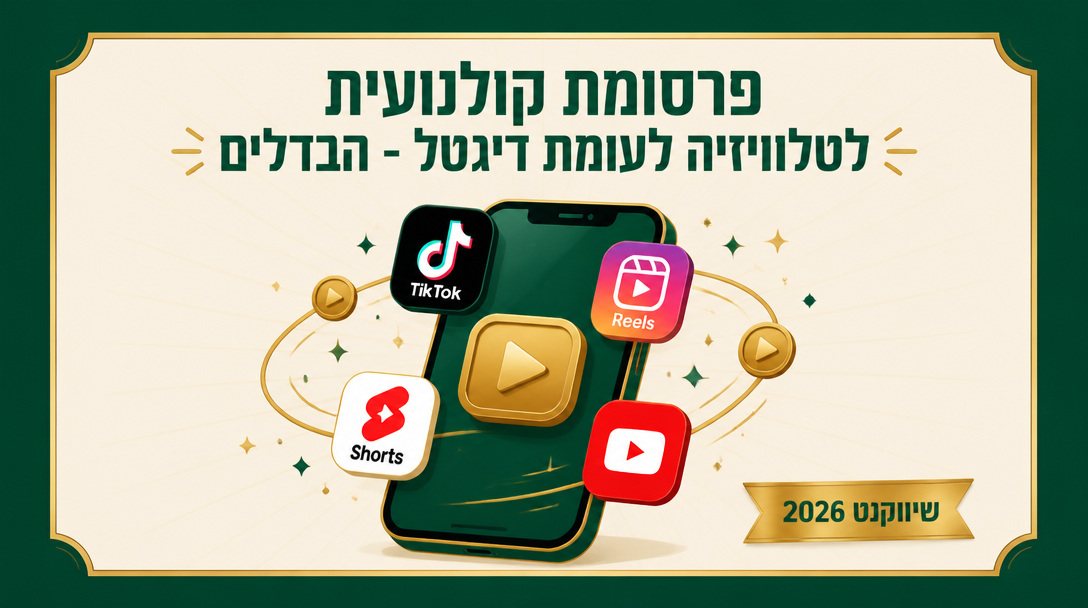 פרסומת קולנועית לטלוויזיה לעומת דיגיטל - הבדלים