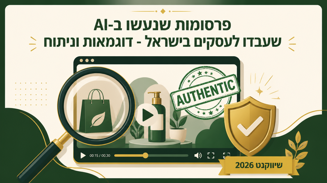 דוגמאות לפרסומות AI שעבדו לעסקים קטנים בישראל 2026